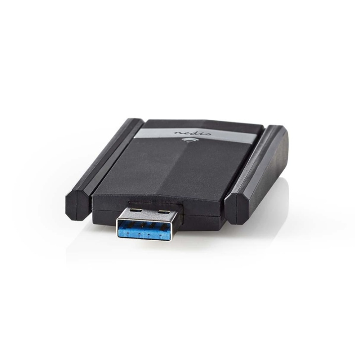 Nedis Network Dongle | Wi-Fi | AC1200 | 2.4/5 GHz (Dual Band) | USB3.0 | Wi-Fi speed total: 1200 Mbps | Windows 10 / Windows 7 / Windows 8 in the group COMPUTERS & PERIPHERALS / Network / Network cards / USB wireless at TP E-commerce Nordic AB (38-72935)