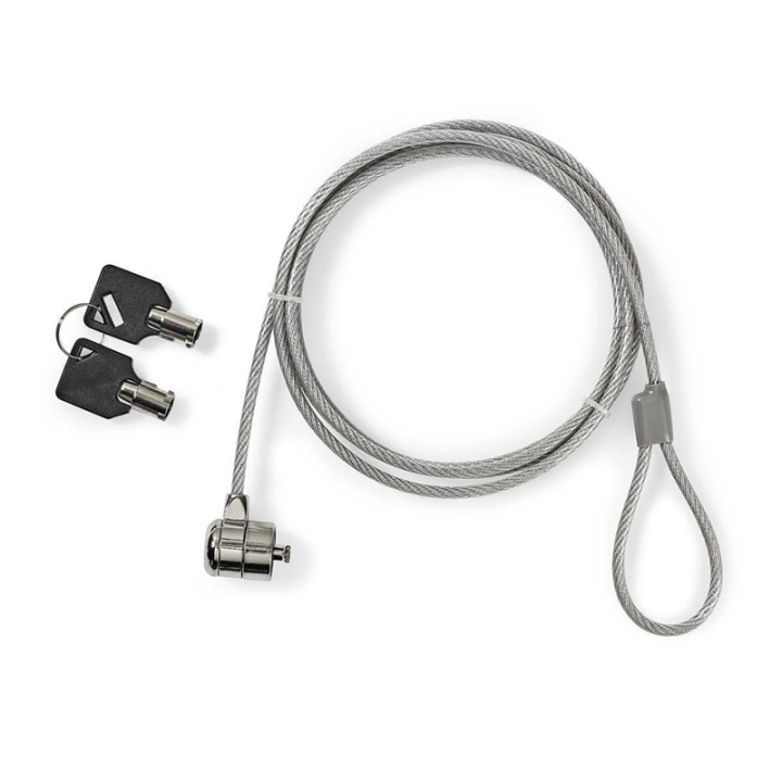 Nedis Notebook Lock | Lock type: Key | 1.80 m | Metal in the group COMPUTERS & PERIPHERALS / Computer accessories / Other at TP E-commerce Nordic AB (38-72946)