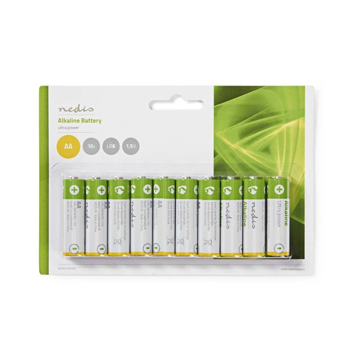 Nedis Alkaline Battery AA | 1.5 V DC | 10-Pack in the group HOME ELECTRONICS / Batteries & Chargers / Batteries / AA at TP E-commerce Nordic AB (38-72959)