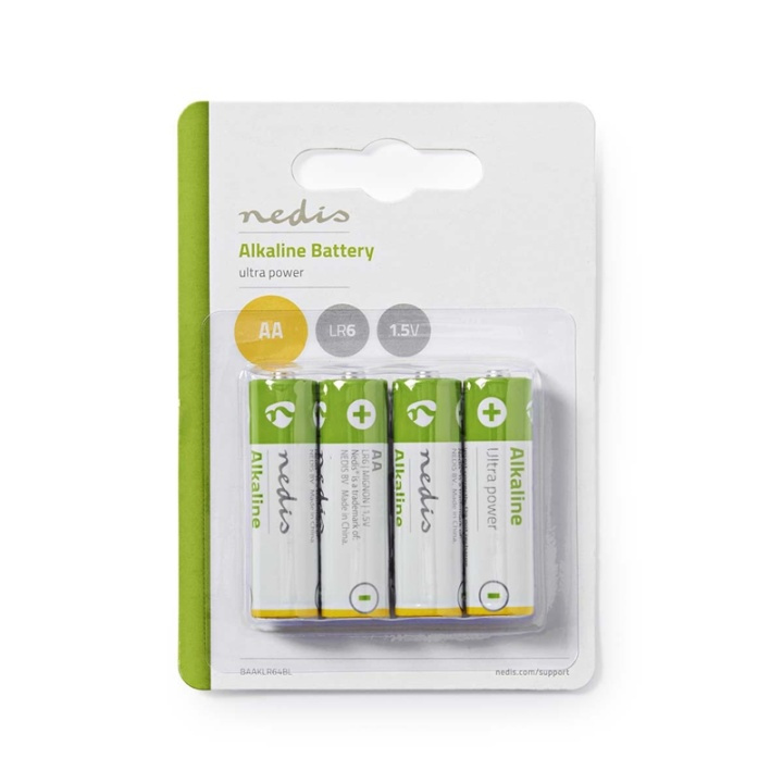 Nedis Alkaline Battery AA | 1.5 V DC | 4-Pack in the group HOME ELECTRONICS / Batteries & Chargers / Batteries / AA at TP E-commerce Nordic AB (38-72962)