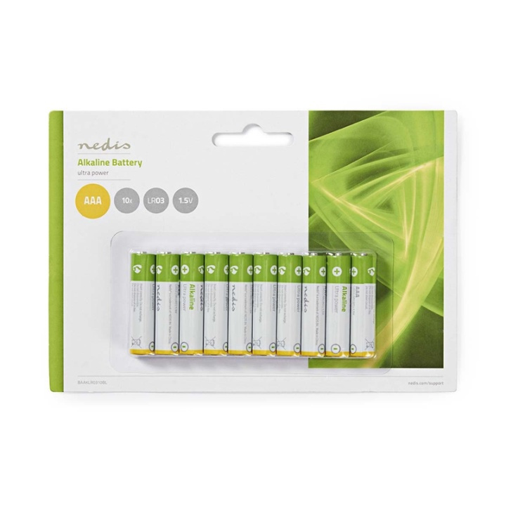 Nedis Alkaline Battery AAA | 1.5 V DC | 10-Pack in the group HOME ELECTRONICS / Batteries & Chargers / Batteries / AAA at TP E-commerce Nordic AB (38-72964)