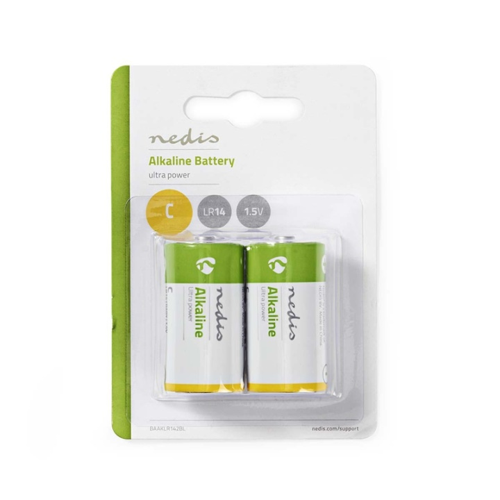 Nedis Alkaline Battery C | 1.5 V DC | 2-Pack in the group HOME ELECTRONICS / Batteries & Chargers / Batteries / Other at TP E-commerce Nordic AB (38-72969)
