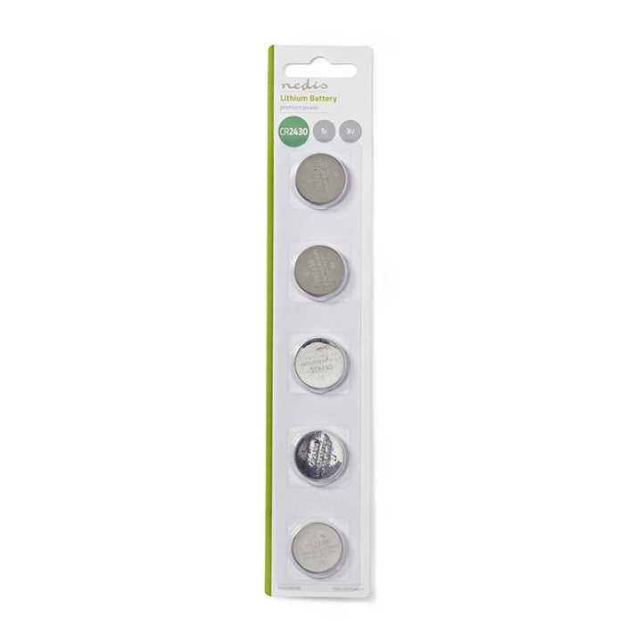 Nedis Lithium Button Cell Battery CR2430 | 3 V DC | 5-Pack in the group HOME ELECTRONICS / Batteries & Chargers / Batteries / Button cell at TP E-commerce Nordic AB (38-72986)