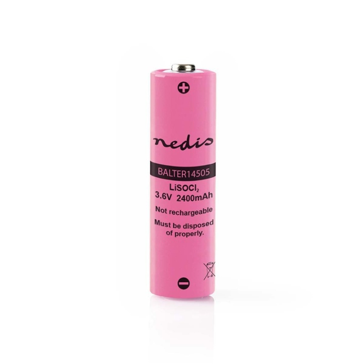 Nedis Lithium Thionyl Chloride Battery ER14505 | 3.6 V DC | 2400 mAh | 1-Blister | Pink in the group HOME ELECTRONICS / Batteries & Chargers / Batteries / Other at TP E-commerce Nordic AB (38-72990)