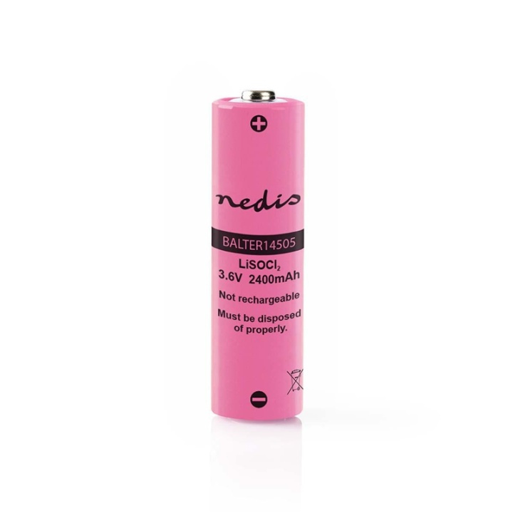 Nedis Lithium Thionyl Chloride Battery ER14505 | 3.6 V DC | 2400 mAh | 1-Blister | Pink in the group HOME ELECTRONICS / Batteries & Chargers / Batteries / Other at TP E-commerce Nordic AB (38-72990)