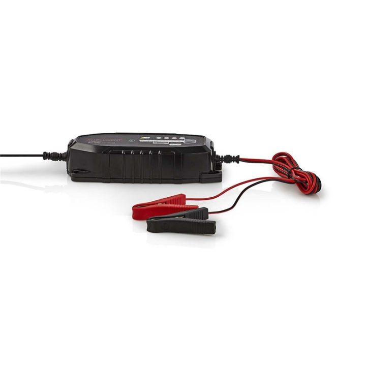 Nedis Lead-Acid Battery Charger | 6 / 12 / 12.8 V DC | 3.8 A | Trickle charging | Type C (CEE 7/16) | Battery Clamps | Battery type: AGM / Gel / Lead Acid / SLA / VRLA | Black in the group CAR / Jump leads & Accessories at TP E-commerce Nordic AB (38-73004)