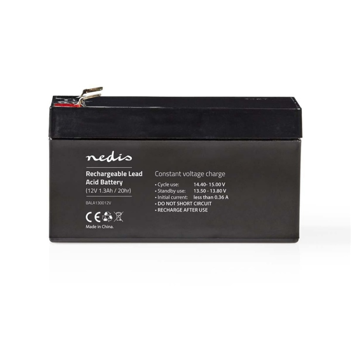 Nedis Battery | Lead-Acid | Rechargeable | 12 V | 1300 mAh in the group HOME ELECTRONICS / Batteries & Chargers / Rechargable batteries / Lead batteries at TP E-commerce Nordic AB (38-73010)