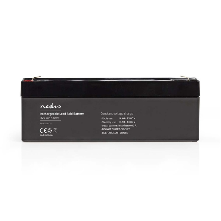 Nedis Battery | Lead-Acid | Rechargeable | 12 V | 2000 mAh in the group HOME ELECTRONICS / Batteries & Chargers / Rechargable batteries / Lead batteries at TP E-commerce Nordic AB (38-73011)