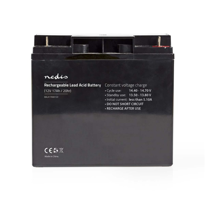 Nedis Battery | Lead-Acid | Rechargeable | 12 V | 17000 mAh in the group HOME ELECTRONICS / Batteries & Chargers / Rechargable batteries / Lead batteries at TP E-commerce Nordic AB (38-73017)
