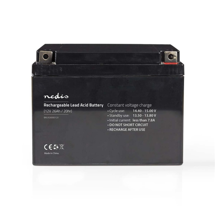 Nedis Battery | Lead-Acid | Rechargeable | 12 V | 26000 mAh in the group HOME ELECTRONICS / Batteries & Chargers / Rechargable batteries / Lead batteries at TP E-commerce Nordic AB (38-73020)