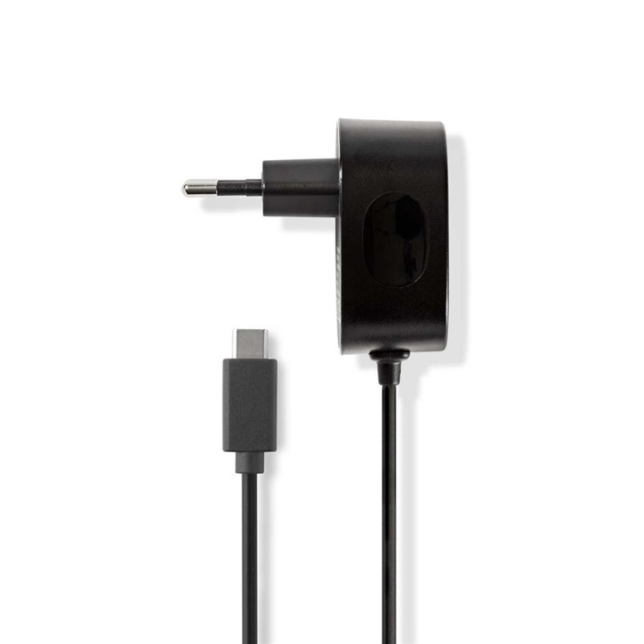 Nedis Wall Charger | Quick charge feature | 1x 3.0 A | Number of outputs: 1 | USB-C™ (Fixed) Cable | 1.50 m | Single Voltage Output | Black in the group SMARTPHONE & TABLETS / Chargers & Cables / Wall charger / Wall charger USB-C at TP E-commerce Nordic AB (38-73060)