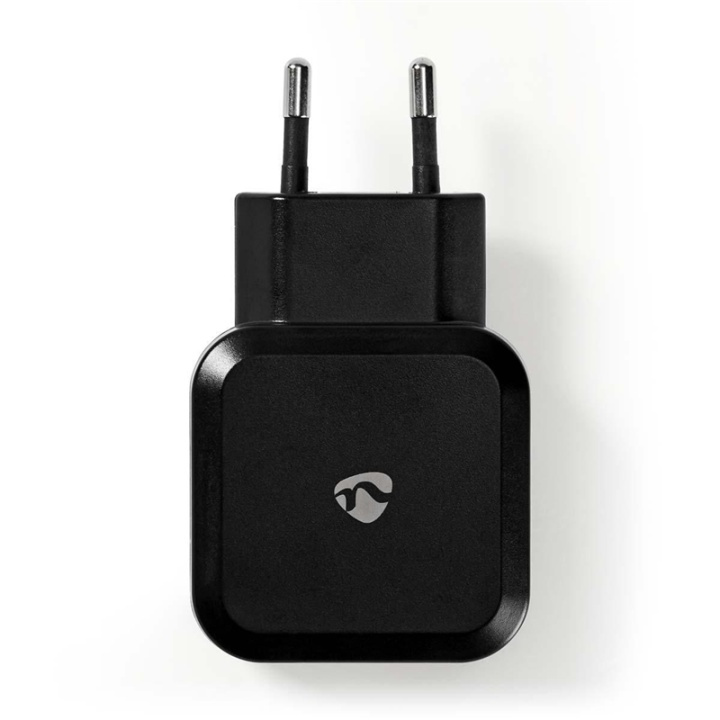 Nedis Wall Charger | Quick charge feature | 2x 2.4 A | Number of outputs: 2 | 2x USB-A | No Cable Included | Single Voltage Output | Black in the group SMARTPHONE & TABLETS / Chargers & Cables / Wall charger / Wall charger USB at TP E-commerce Nordic AB (38-73062)