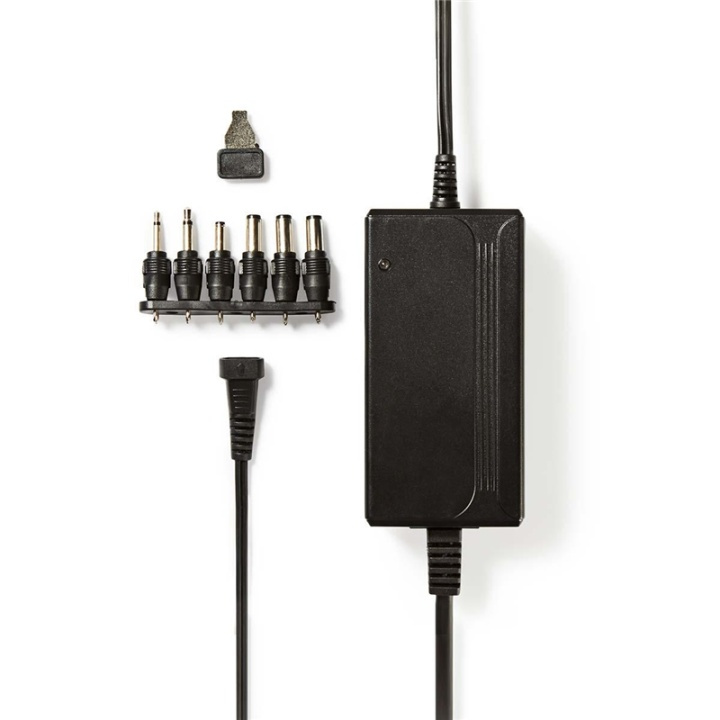 Nedis Universal AC Power Adapter | 27 W | 3 - 12 V DC | 3.60 m | 2.25 A | 6 plug(s) | Black in the group COMPUTERS & PERIPHERALS / Laptops & accessories / Computer chargers / Chargers for laptops / Universal at TP E-commerce Nordic AB (38-73100)