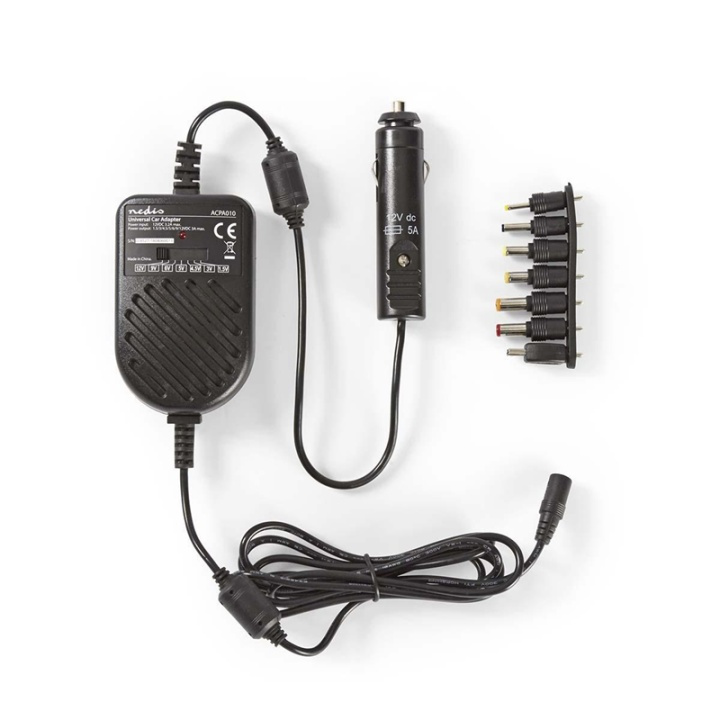 Nedis Universal AC Power Adapter | 36 W | 0 - 12 V DC | 1.20 m | 5.0 A | 7 plug(s) | Black in the group CAR / Car accessories / 12 volts-accessories at TP E-commerce Nordic AB (38-73108)