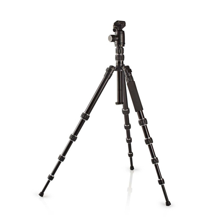 Nedis Tripod | Maximum load capacity: 3.0 kg | Minimum working height: 17.5 cm | Maximum working height: 145.0 cm | 3 Segments | Ball Head | Travel bag included | Reversible center column | ABS / Aluminium | Black in the group HOME ELECTRONICS / Photo & Video / Photo equipment / Tripod at TP E-commerce Nordic AB (38-73139)