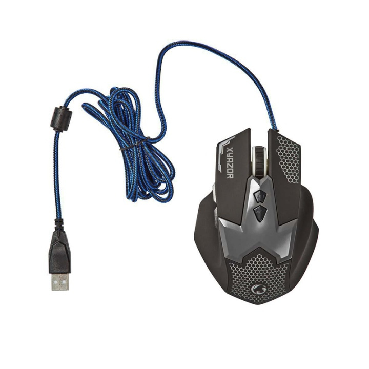 Nedis Gaming Mouse | Wired | 800 / 1200 / 1600 / 2400 dpi | Adjustable DPI | Number of buttons: 7 | Right-Handed | 1.50 m | LED in the group COMPUTERS & PERIPHERALS / GAMING / Mice at TP E-commerce Nordic AB (38-73176)