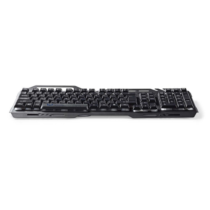 Nedis Wired Gaming Keyboard | USB 2.0 | Membrane Keys | LED | US International | US Layout | USB Powered | Power cable length: 1.50 m | Gaming in the group COMPUTERS & PERIPHERALS / GAMING / Keyboards at TP E-commerce Nordic AB (38-73192)
