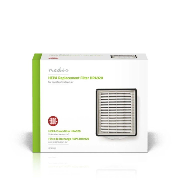 Nedis Replacement HEPA Filter | Replacement for: Philips | White in the group HOME, HOUSEHOLD & GARDEN / Cleaning products / Vacuum cleaners & Accessories / Accessories / Filters at TP E-commerce Nordic AB (38-73220)