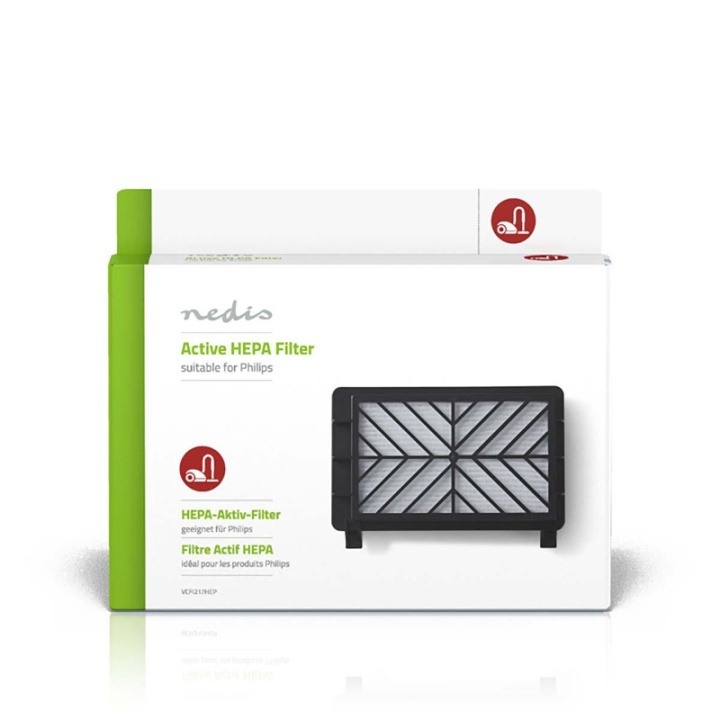 Nedis Replacement HEPA Filter | Replacement for: Philips | Black / White in the group HOME, HOUSEHOLD & GARDEN / Cleaning products / Vacuum cleaners & Accessories / Accessories / Filters at TP E-commerce Nordic AB (38-73221)