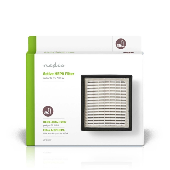 Nedis Replacement HEPA Filter | Replacement for: Nilfisk | Black / White in the group HOME, HOUSEHOLD & GARDEN / Cleaning products / Vacuum cleaners & Accessories / Accessories / Filters at TP E-commerce Nordic AB (38-73224)