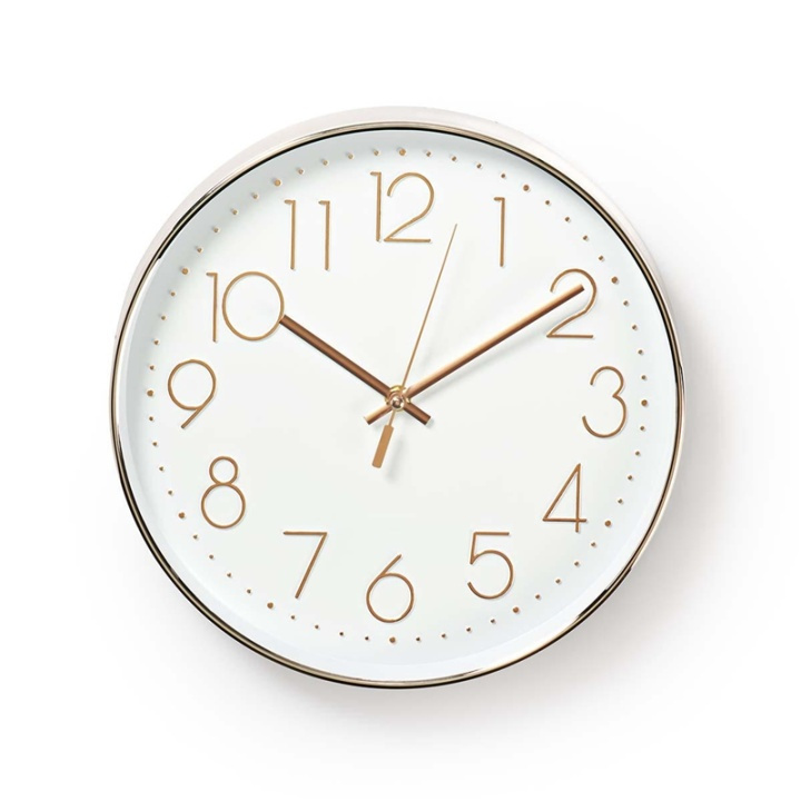 Wall Clock | Diameter: 300 mm | Plastic | Rose Gold / White in the group HOME, HOUSEHOLD & GARDEN / Watches & Counters / Wall clocks at TP E-commerce Nordic AB (38-73392)