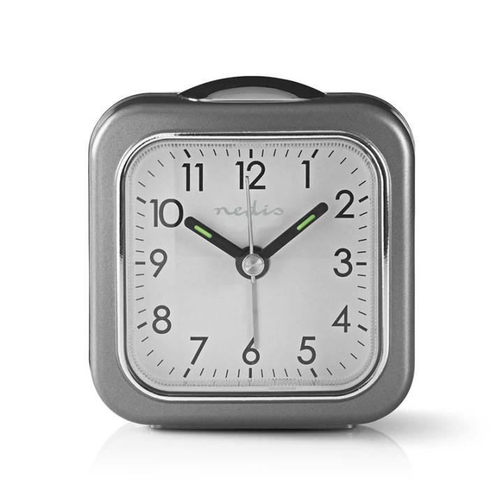 Nedis Analogue Desk Alarm Clock | Snooze function | Backlight | Grey / White in the group HOME, HOUSEHOLD & GARDEN / Watches & Counters / Alarmclocks at TP E-commerce Nordic AB (38-73399)