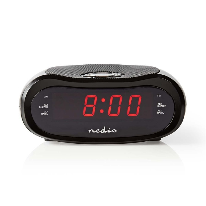 Nedis Digital Alarm Clock Radio | LED Display | Time projection | AM / FM | Snooze function | Sleep timer | Number of alarms: 2 | Black in the group HOME, HOUSEHOLD & GARDEN / Watches & Counters / Alarmclocks at TP E-commerce Nordic AB (38-73404)