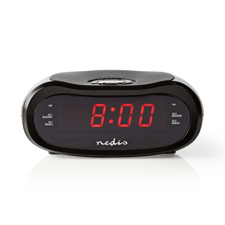 Nedis Digital Alarm Clock Radio | LED Display | AM / FM | Snooze function | Sleep timer | Number of alarms: 2 | Black in the group HOME, HOUSEHOLD & GARDEN / Watches & Counters / Alarmclocks at TP E-commerce Nordic AB (38-73404)
