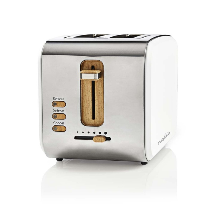 Nedis Toaster | Soft Touch Series | 2 Slots | Browning levels: 6 | Defrost feature | White in the group HOME, HOUSEHOLD & GARDEN / Household appliances / Toasters & Bread grills / Toasters at TP E-commerce Nordic AB (38-73435)