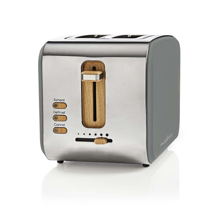 Nedis Toaster | Soft Touch Series | 2 Slots | Browning levels: 6 | Defrost feature | Grey in the group HOME, HOUSEHOLD & GARDEN / Household appliances / Toasters & Bread grills / Toasters at TP E-commerce Nordic AB (38-73437)