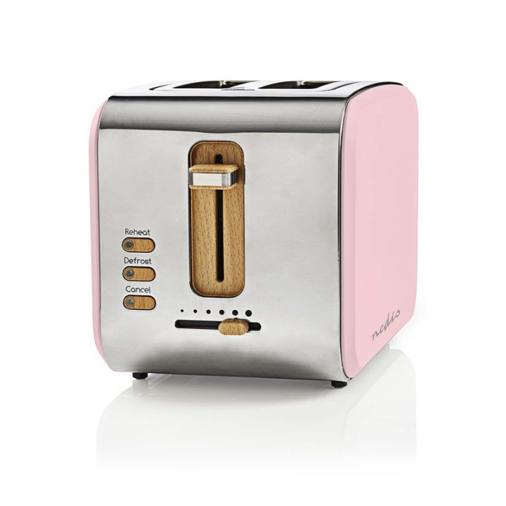 Nedis Toaster | Soft Touch Series | 2 Slots | Browning levels: 6 | Defrost feature | Pink in the group HOME, HOUSEHOLD & GARDEN / Household appliances / Toasters & Bread grills / Toasters at TP E-commerce Nordic AB (38-73438)