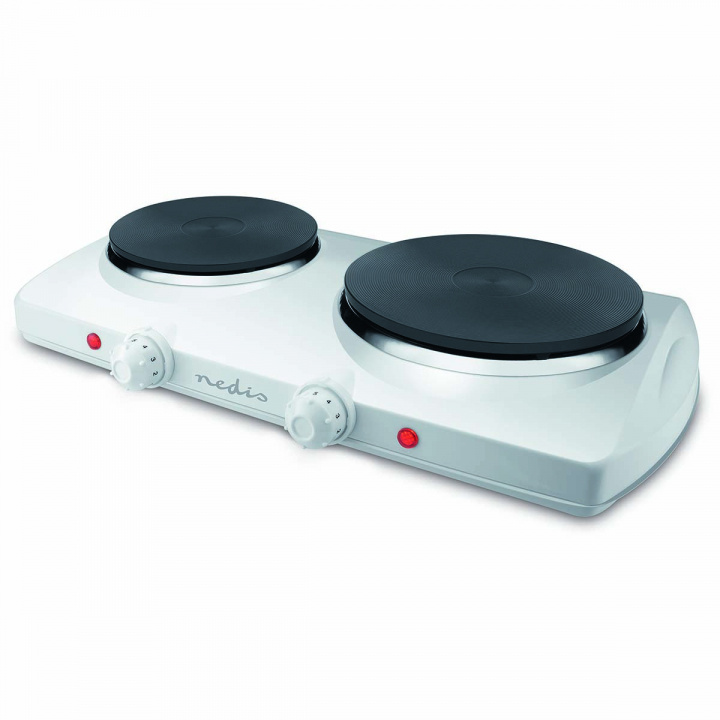 Nedis Electric Cooking Plates | Cooking zones: 2 | 2300 W | Overheating protection | White in the group HOME, HOUSEHOLD & GARDEN / Household appliances / Cooktops and Hot plates at TP E-commerce Nordic AB (38-73454)