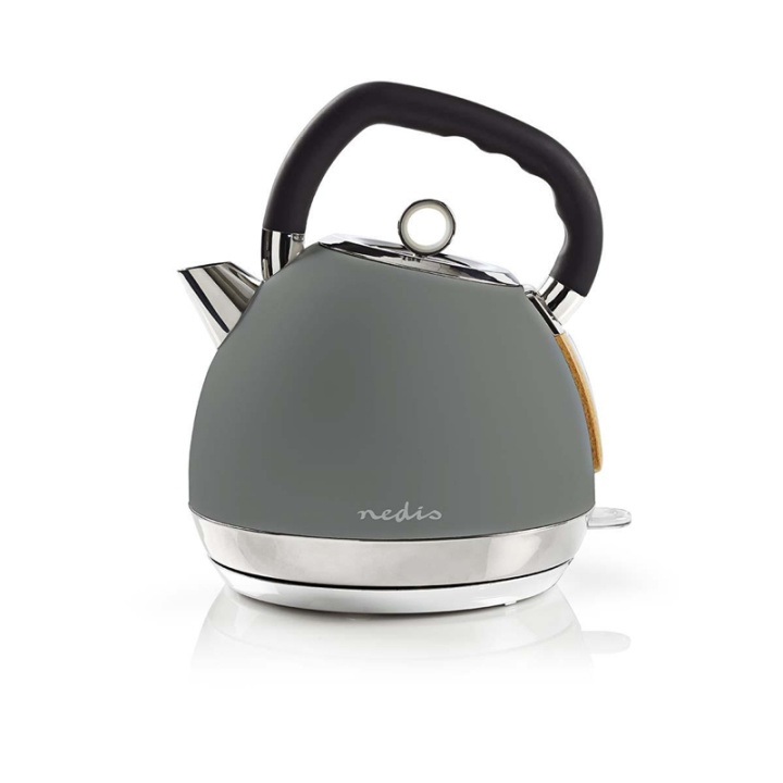 Nedis Electric Kettle | 1.8 l | Soft-Touch | Grey | Rotatable 360 degrees | Concealed heating element | Strix® controller | Boil-dry protection in the group HOME, HOUSEHOLD & GARDEN / Household appliances / Water & Juice / Kettles at TP E-commerce Nordic AB (38-73471)