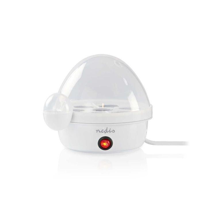 Nedis Egg Boiler | 7 Eggs | Measuring Cup | Warning signal | Auto switch off | White in the group HOME, HOUSEHOLD & GARDEN / Household appliances / Rice & Egg cooker at TP E-commerce Nordic AB (38-73475)