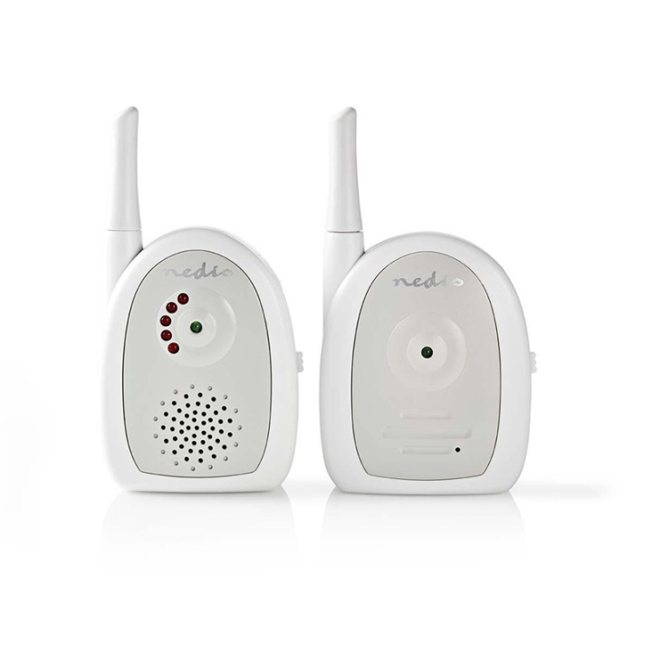 Nedis Audio Baby Monitor | FHSS (Frequency-Hopping Spread Spectrum) | Range: 300 m | Battery Powered / Mains Powered | Grey / White in the group TOYS, KIDS & BABY PRODUCTS / Children\'s safety / Baby guards at TP E-commerce Nordic AB (38-73490)