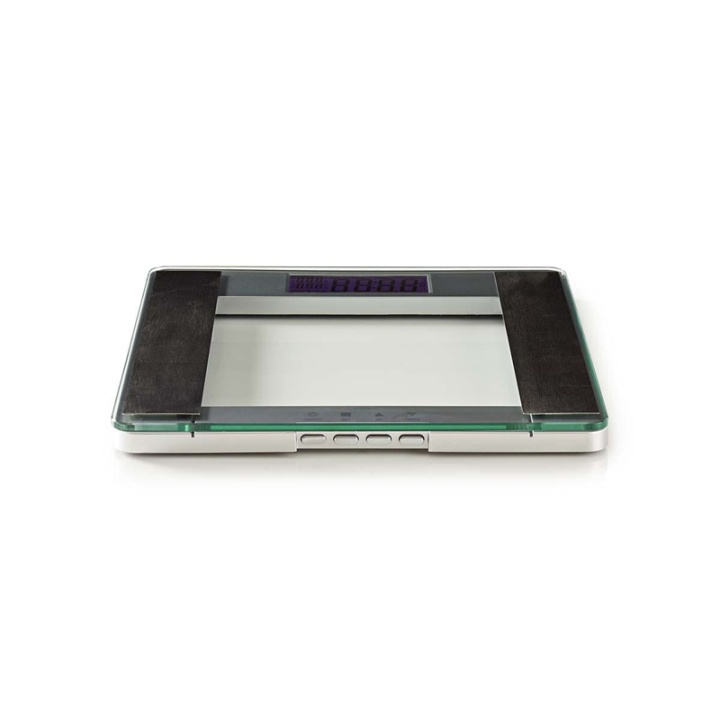 Nedis Personal Scale | Digital | Silver | Tempered Glass | Maximum weighing capacity: 180 kg | Body analysis in the group BEAUTY & HEALTH / Health care / Bathroom scales at TP E-commerce Nordic AB (38-73499)