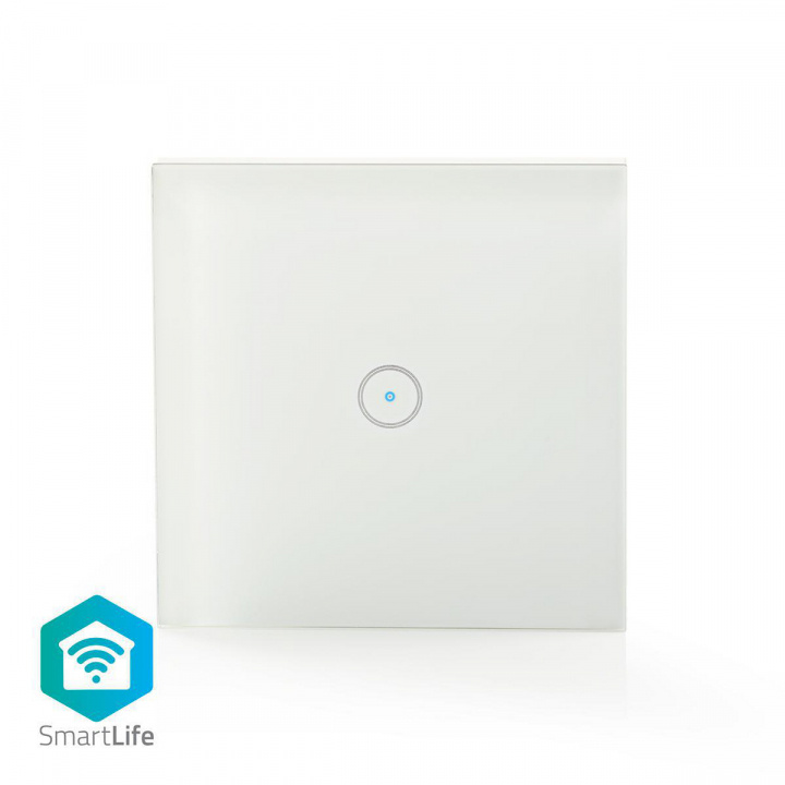 Nedis SmartLife Wall Switch | Wi-Fi | Single | Wall Mount | 1000 W | Android™ / IOS | Glass | White in the group HOME, HOUSEHOLD & GARDEN / Smart home / Smart Lights at TP E-commerce Nordic AB (38-73512)