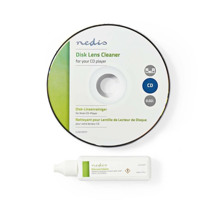 Nedis Disc Lens Cleaner | Cleaning Disc | 20 ml | CD Player in the group COMPUTERS & PERIPHERALS / Computer accessories / Cleaning at TP E-commerce Nordic AB (38-73655)