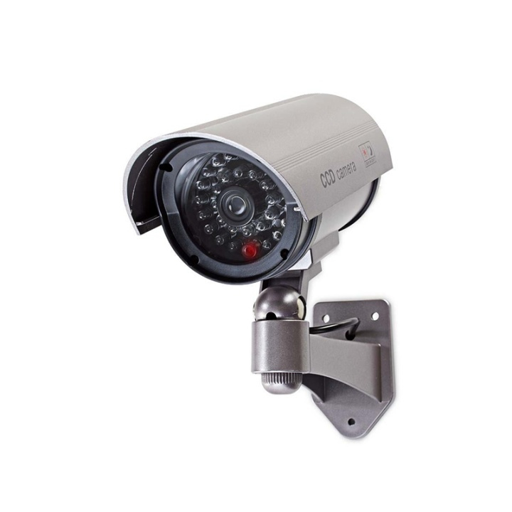 Nedis Dummy Security Camera | Bullet | IP44 | Battery Powered | Outdoor | Including wall mount | Grey in the group HOME, HOUSEHOLD & GARDEN / Alarm & Security / Security cameras / Camera dummies at TP E-commerce Nordic AB (38-73675)