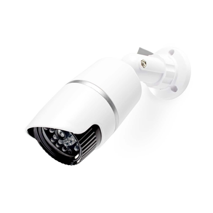 Dummy Security Camera | Bullet | IP44 | Battery Powered | Outdoor | Including wall mount | White in the group HOME, HOUSEHOLD & GARDEN / Alarm & Security / Security cameras / Camera dummies at TP E-commerce Nordic AB (38-73679)
