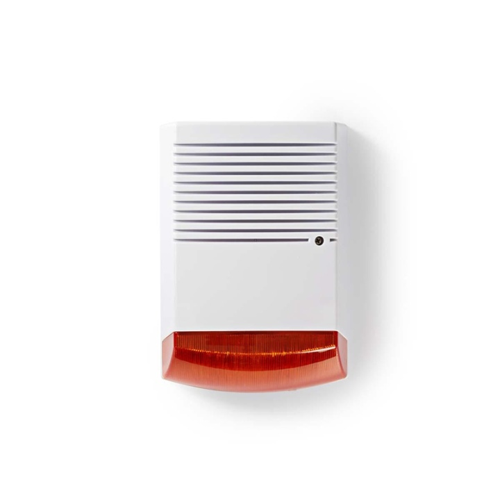 Nedis Dummy Security Siren | IP44 | Battery Powered | Outdoor | Orange / White in the group HOME, HOUSEHOLD & GARDEN / Alarm & Security / Other alarms at TP E-commerce Nordic AB (38-73688)