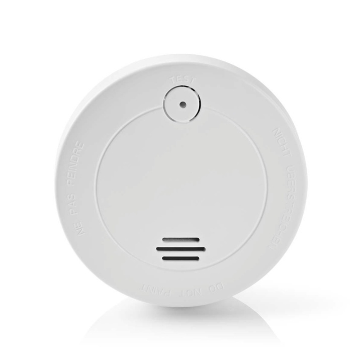 Nedis Smoke Alarm | Battery Powered | Battery life up to: 1 year | EN 14604 | With test button | 85 dB | ABS | White in the group HOME, HOUSEHOLD & GARDEN / Alarm & Security / Fire, smoke, gas / Smoke alarms at TP E-commerce Nordic AB (38-73731)