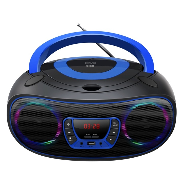 Denver CD Boombox med FM/USB/BT in the group HOME ELECTRONICS / Audio & Picture / Home cinema, Hifi & Portable / Portable audio players / CD-players at TP E-commerce Nordic AB (38-74089)