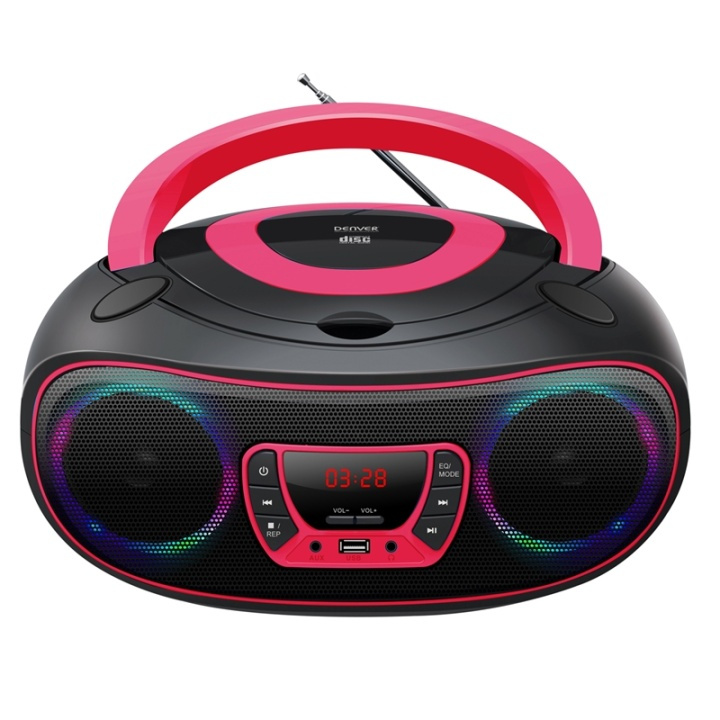 Denver CD Boombox med FM/USB/BT in the group HOME ELECTRONICS / Audio & Picture / Home cinema, Hifi & Portable / Portable audio players / CD-players at TP E-commerce Nordic AB (38-74090)
