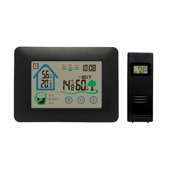 Denver Väderstation med klocka in the group HOME, HOUSEHOLD & GARDEN / Fans & Climate products / Thermometers & Weather stations at TP E-commerce Nordic AB (38-74099)