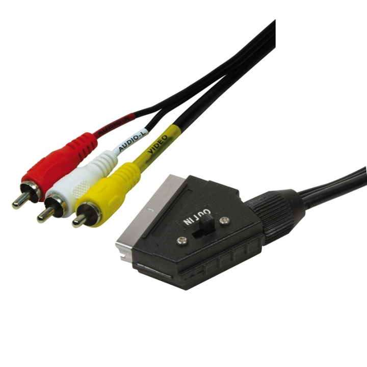 LogiLink Scart till 3x RCA in the group HOME ELECTRONICS / Cables & Adapters / RCA / Cables at TP E-commerce Nordic AB (38-74228)