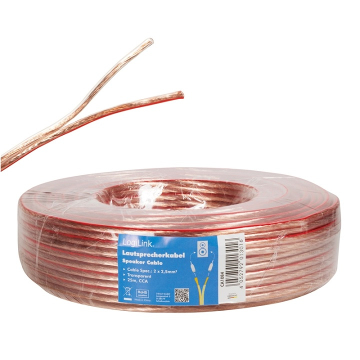 LogiLink Högtalarkabel 2x2,5 25m Tr in the group HOME ELECTRONICS / Cables & Adapters / Speaker cables at TP E-commerce Nordic AB (38-74231)