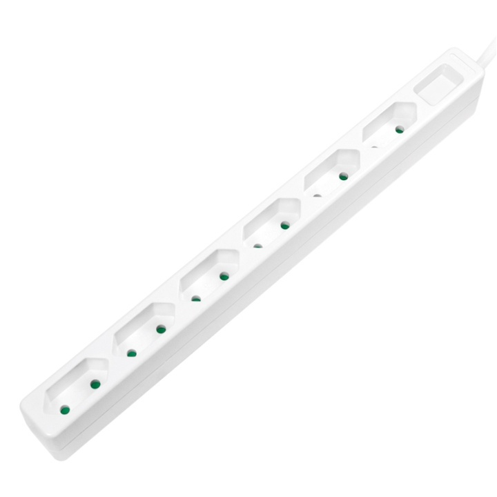 LogiLink Grenuttag Slim Euro 6vägs 1,5m in the group HOME, HOUSEHOLD & GARDEN / Electricity & Lighting / Power strips at TP E-commerce Nordic AB (38-74244)