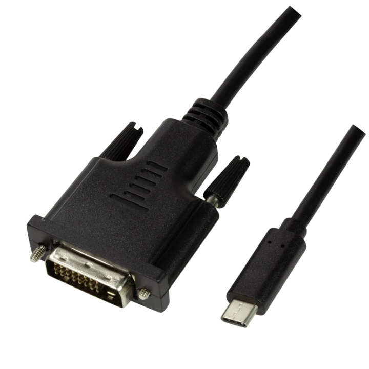 LogiLink USB-C -> DVI 1080p 1,8m in the group COMPUTERS & PERIPHERALS / Computer cables / DVI / Adapters at TP E-commerce Nordic AB (38-74254)