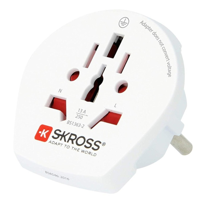 SKROSS El-Adapter Europa mfl in the group HOME, HOUSEHOLD & GARDEN / Electricity & Lighting / Travel adapters at TP E-commerce Nordic AB (38-74348)